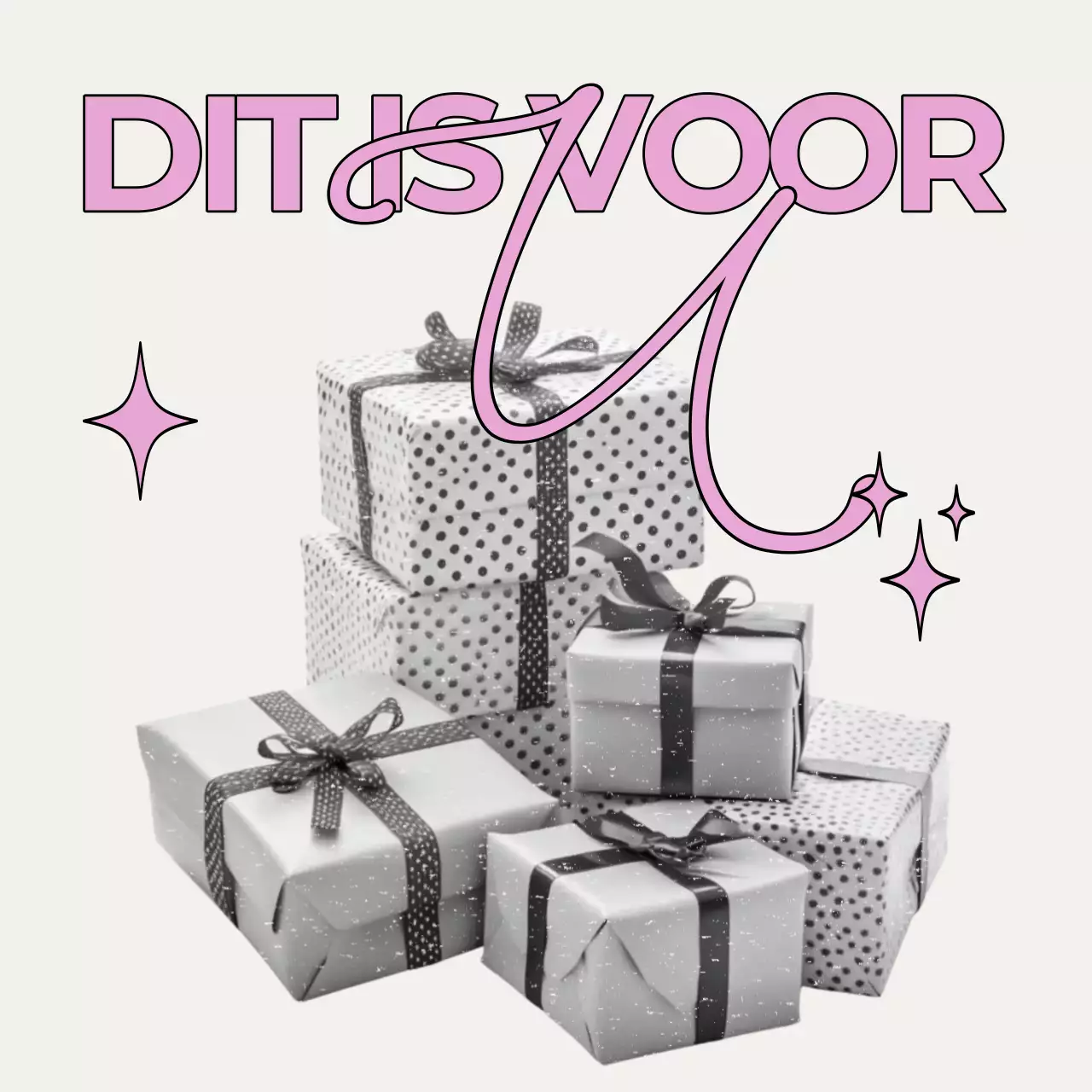 Roze vintage cadeau-jubileumsticker, bedankje