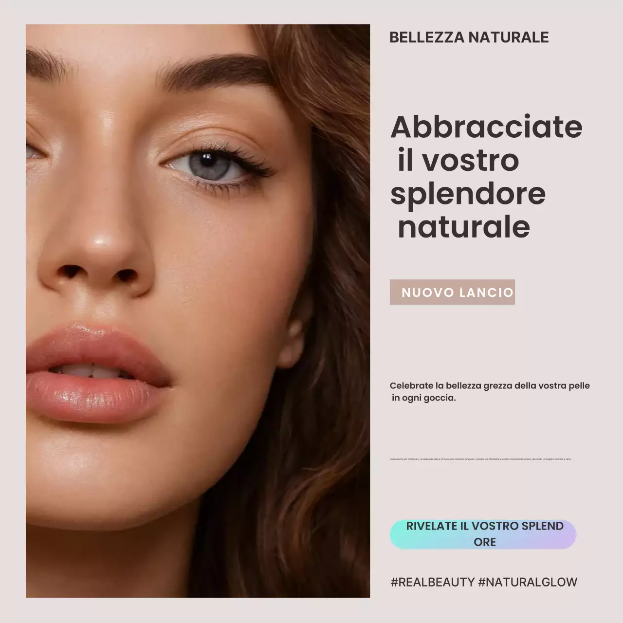 Promozione della cura della pelle moderna Beige sui social media