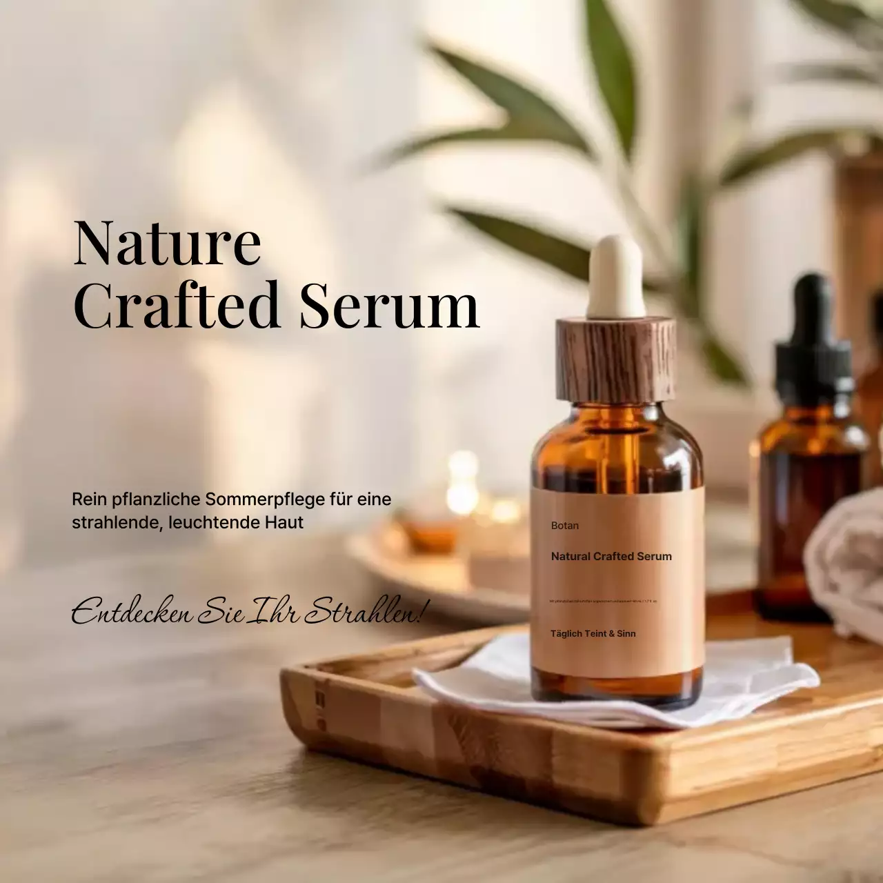 Social-Media-Plätze für die Werbung für braune Naturhautpflege