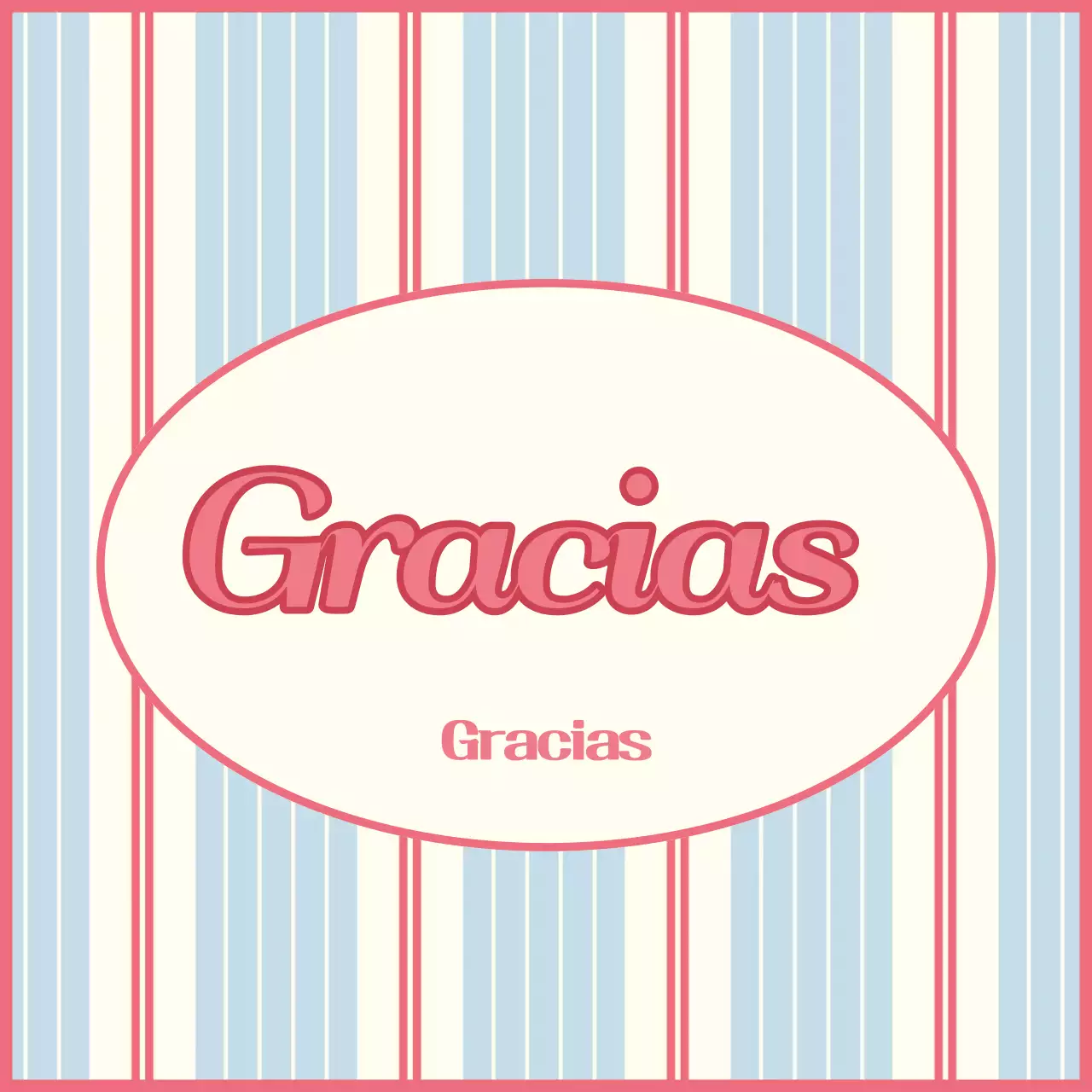 Tarjeta de agradecimiento vintage azul