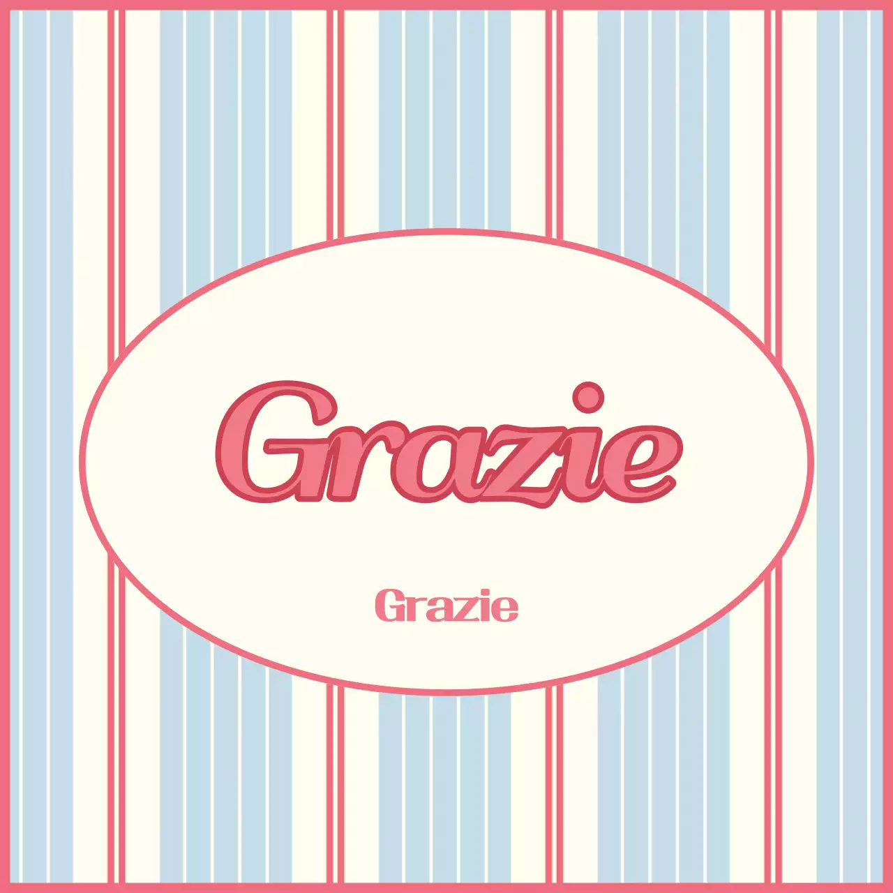 Biglietto di ringraziamento vintage blu