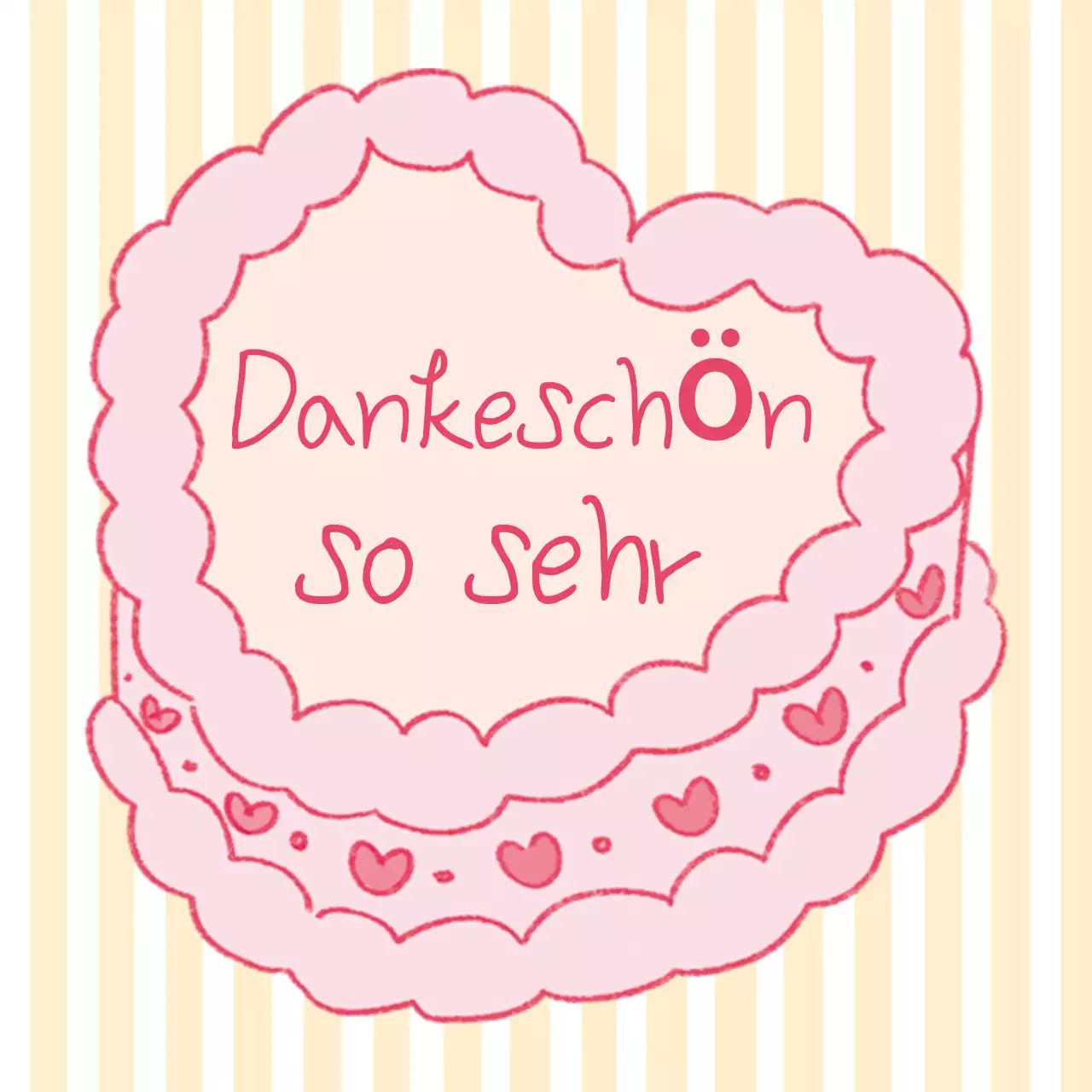 Rosa Baby Danke Danke Aufkleber