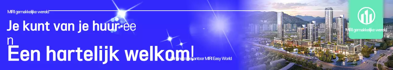 Blauwe moderne vastgoedadvertentie