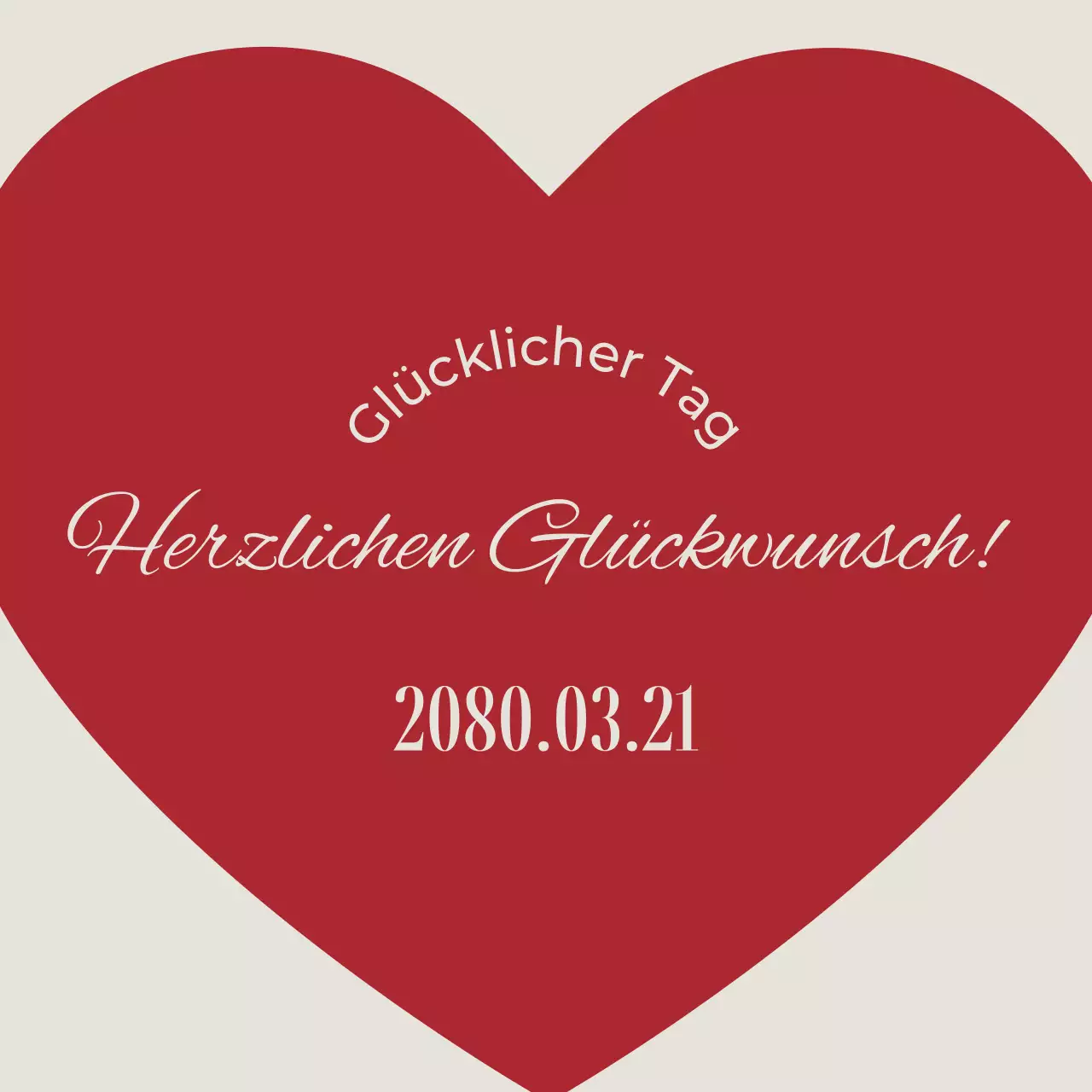 Roter einfacher Jubiläums-Festival-Aufkleber-Herz-dankegeschenk