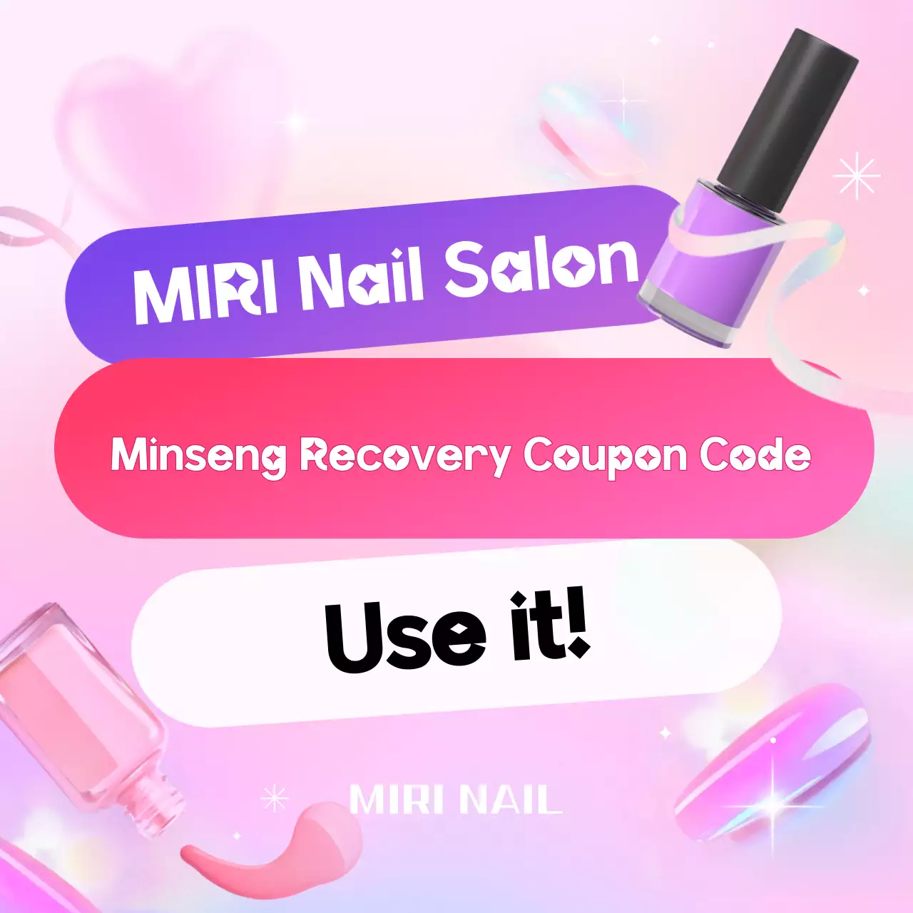 Pink Pop Minseong Support Fund Nail Shop Promotion