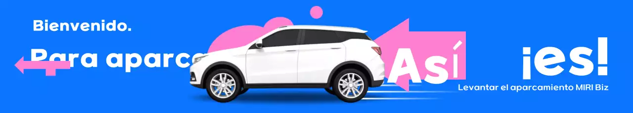 Promoción de la Guía de Estacionamiento Moderno Azul