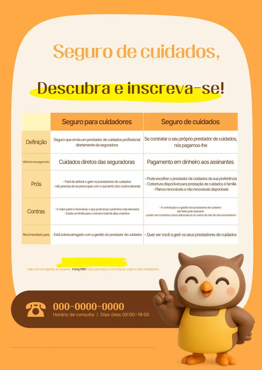 Entrega de informações sobre seguros Orange Clean