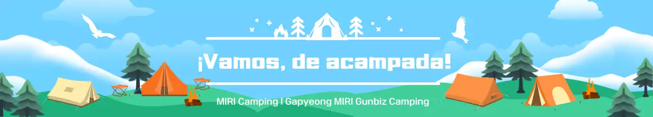 Promoción de Camping Limpio Azul Cielo