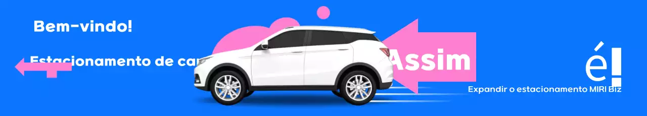 Promoção do Guia de Estacionamento Moderno Azul