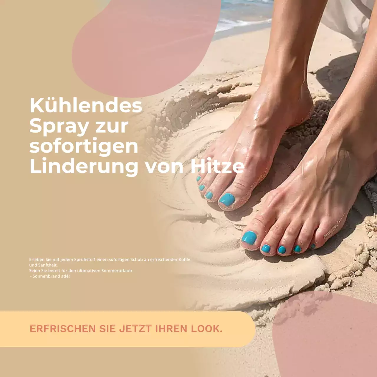 Beige Moderne Nagelpflege Werbung Social Media Square