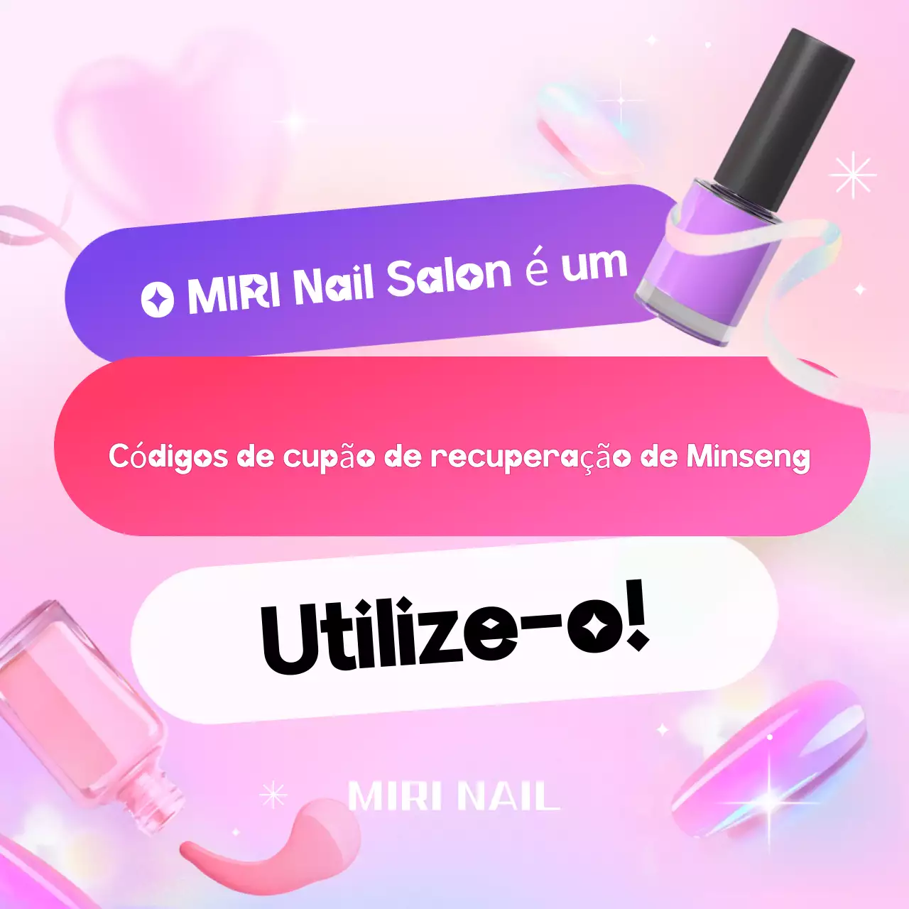 Promoção de loja de unhas do Fundo de Apoio Pink Pop Minseong