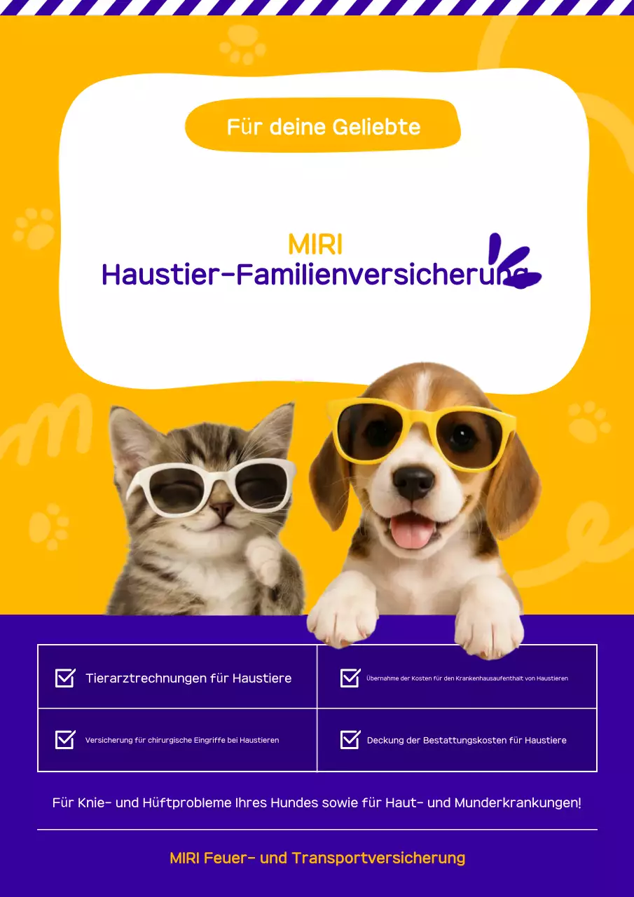 Yellow Clean Haustierversicherungsangebot