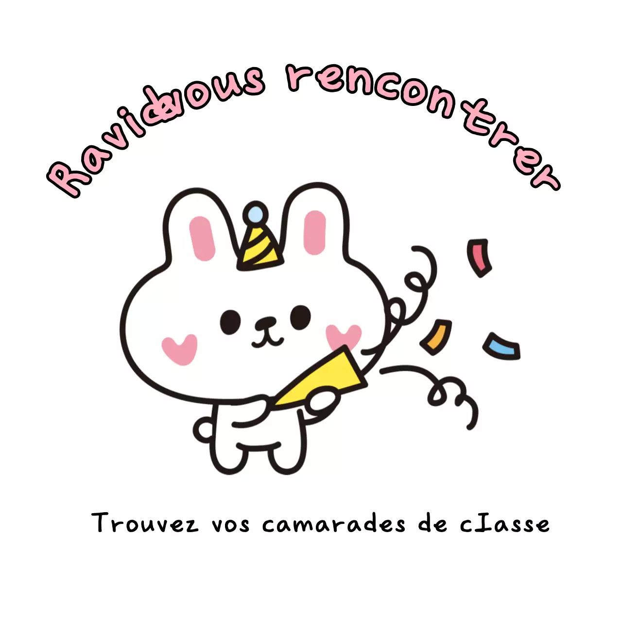 Salutations de bébé rose