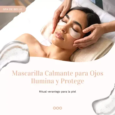 Publicidad elegante de cuidado de la piel en beige en redes sociales