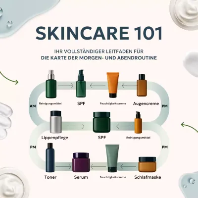 Grüner moderner Hautpflege-Leitfaden Social Media Square