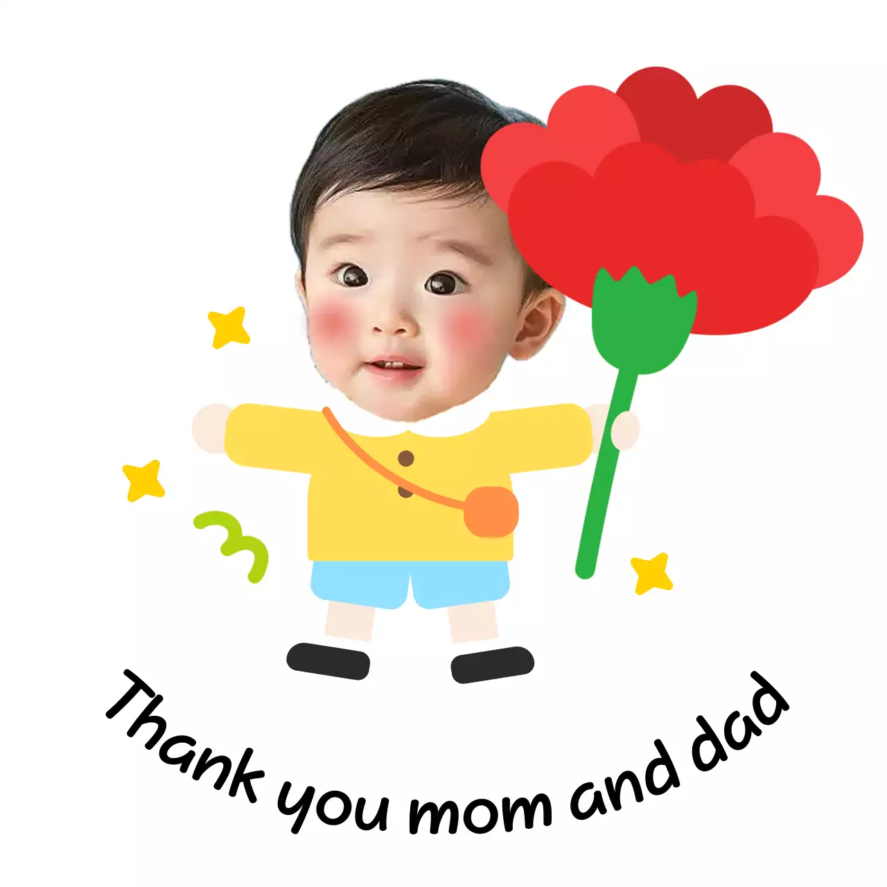 Red Baby kỷ niệm Ngày của Cha mẹ