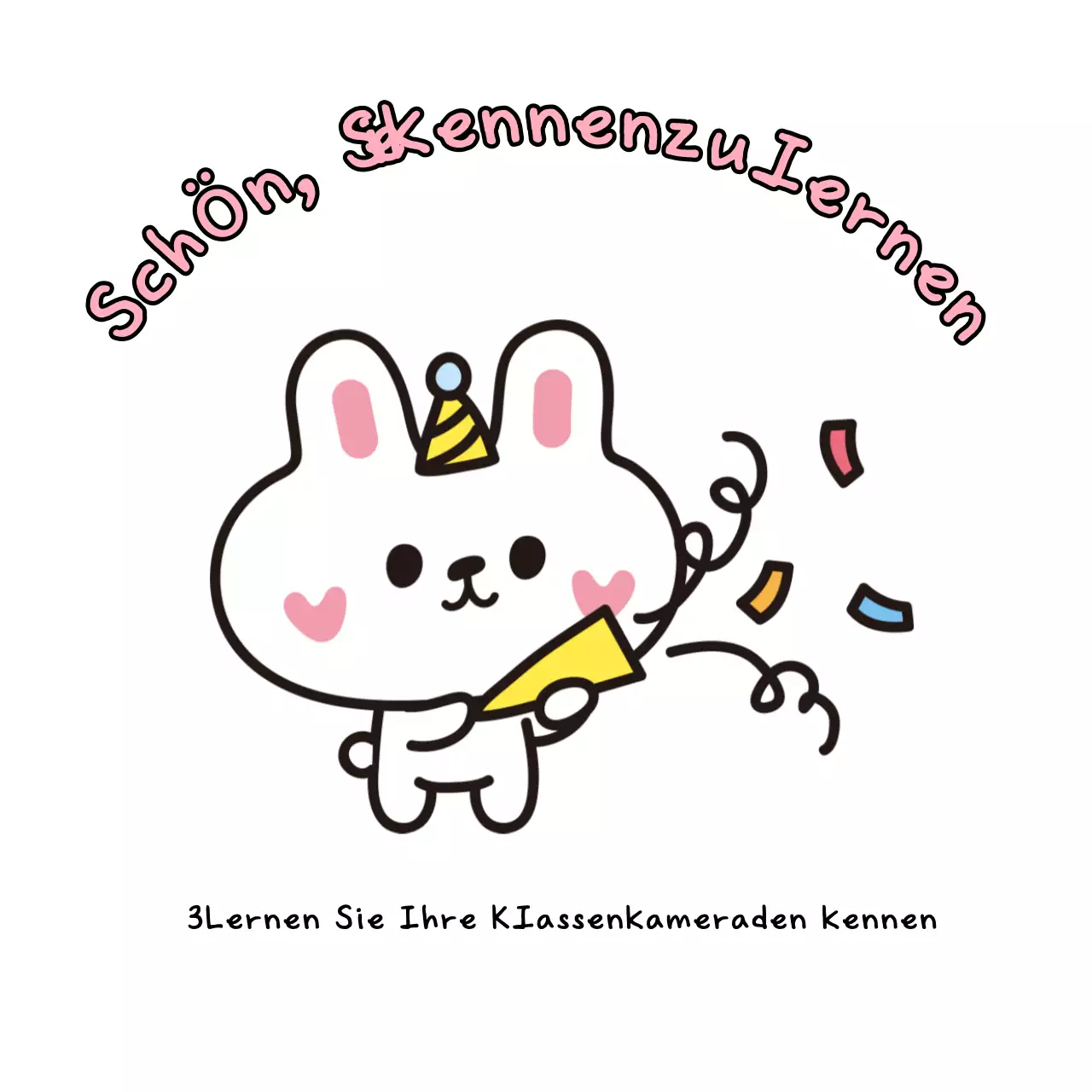 Rosa Baby-Charaktergrüße