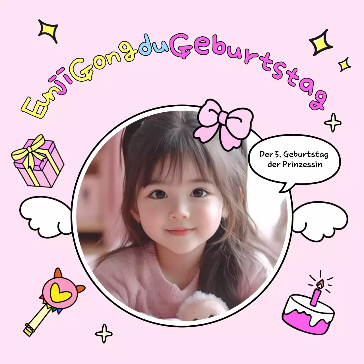 Pink Babys Geburtstagsfeier