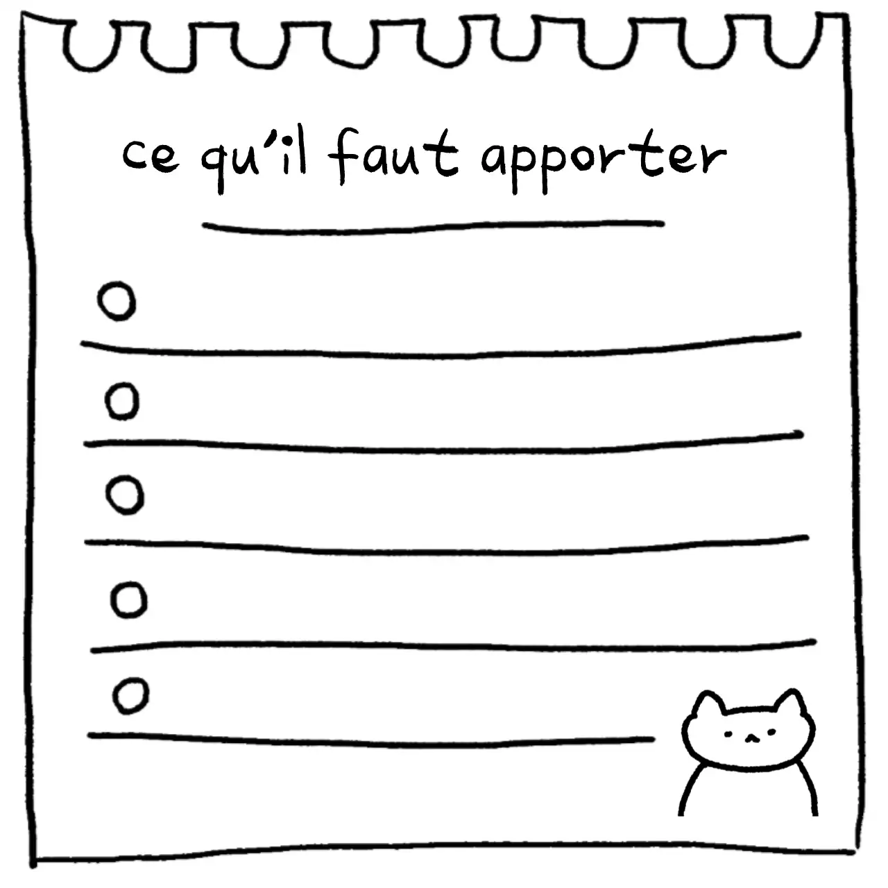 Mémo du guide de préparation simple noir