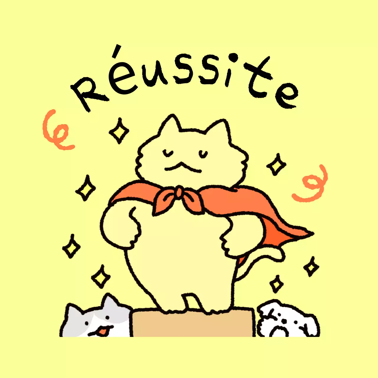 Un bébé jaune mignon qui applaudit pour son passage