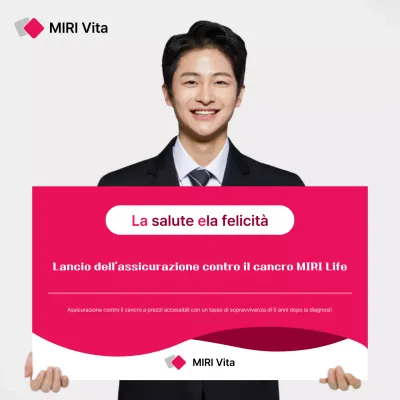 Pubblicità di assicurazioni moderne rosa shocking