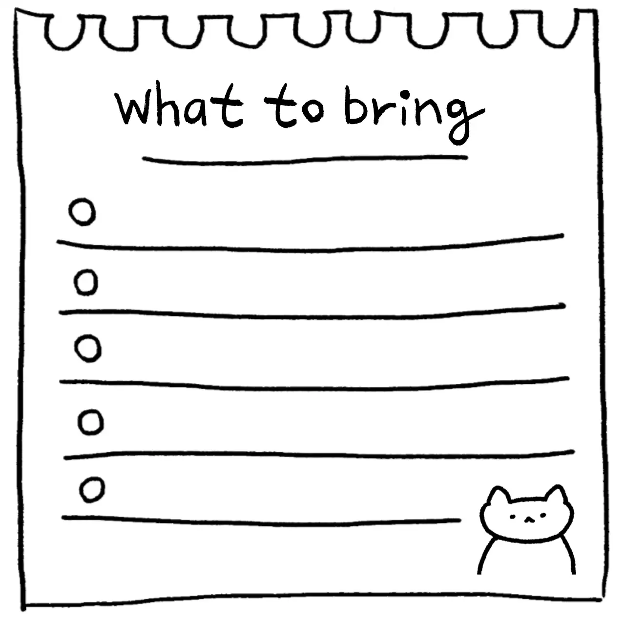 Bản ghi nhớ hướng dẫn chuẩn bị đơn giản màu đen