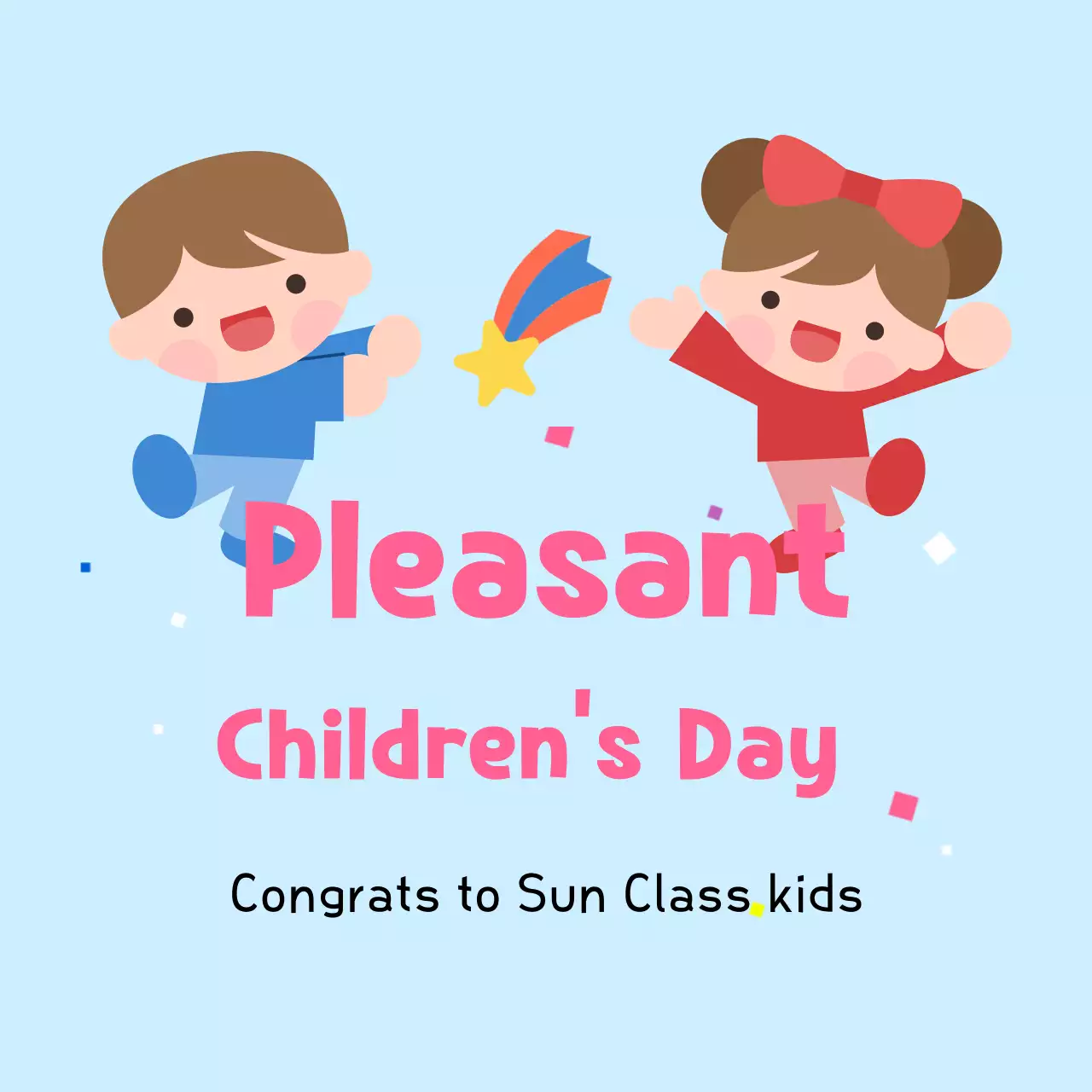 Lễ kỷ niệm ngày thiếu nhi dễ thương màu xanh da trời