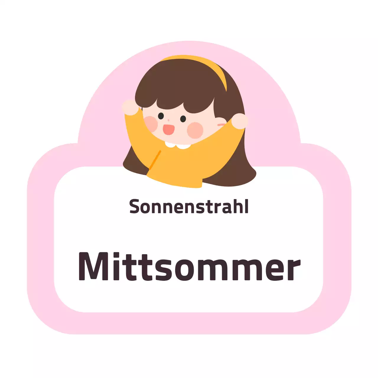 Rosa Baby Schöner Kindertag Sticker