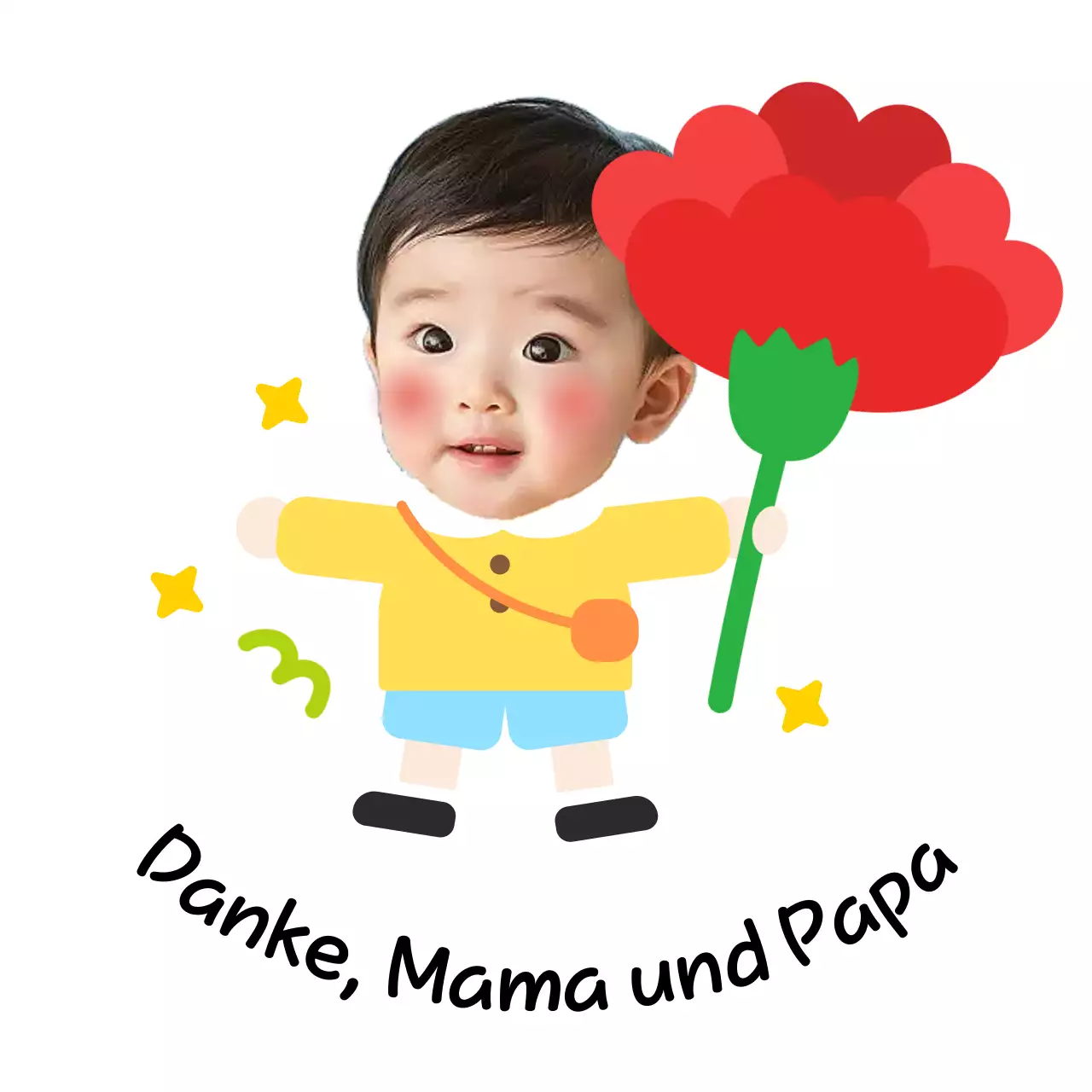 Red Baby feiert Elterntag