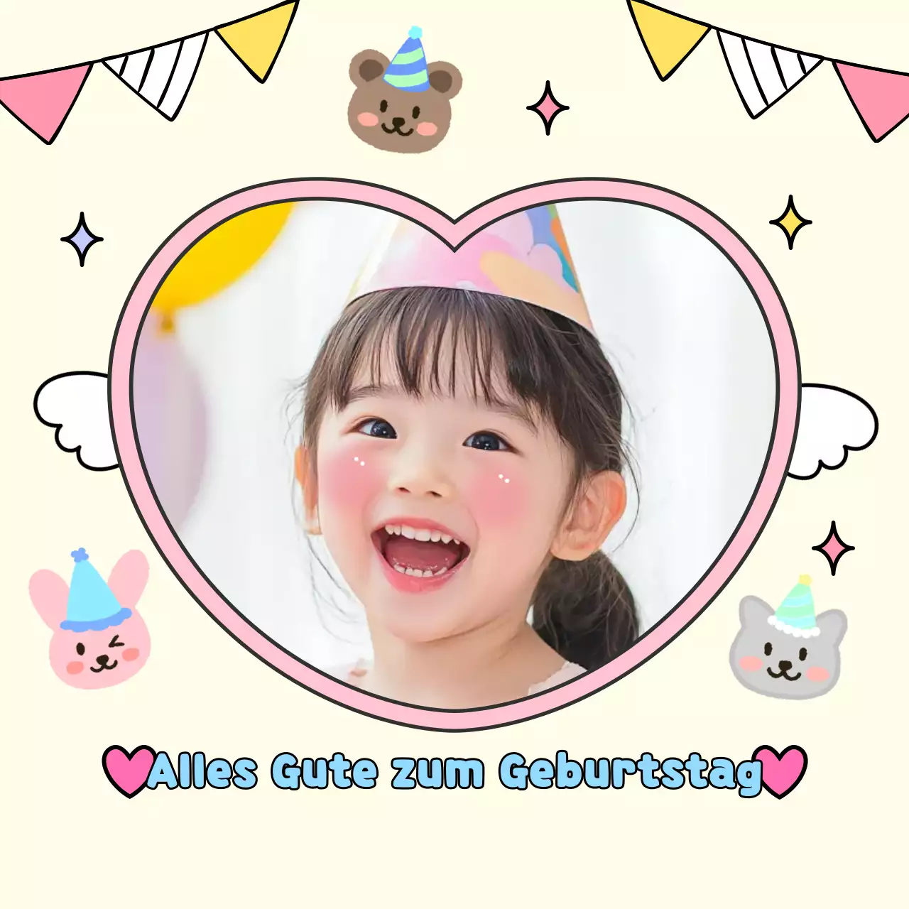 Alles Gute zum Geburtstag, beiges Baby