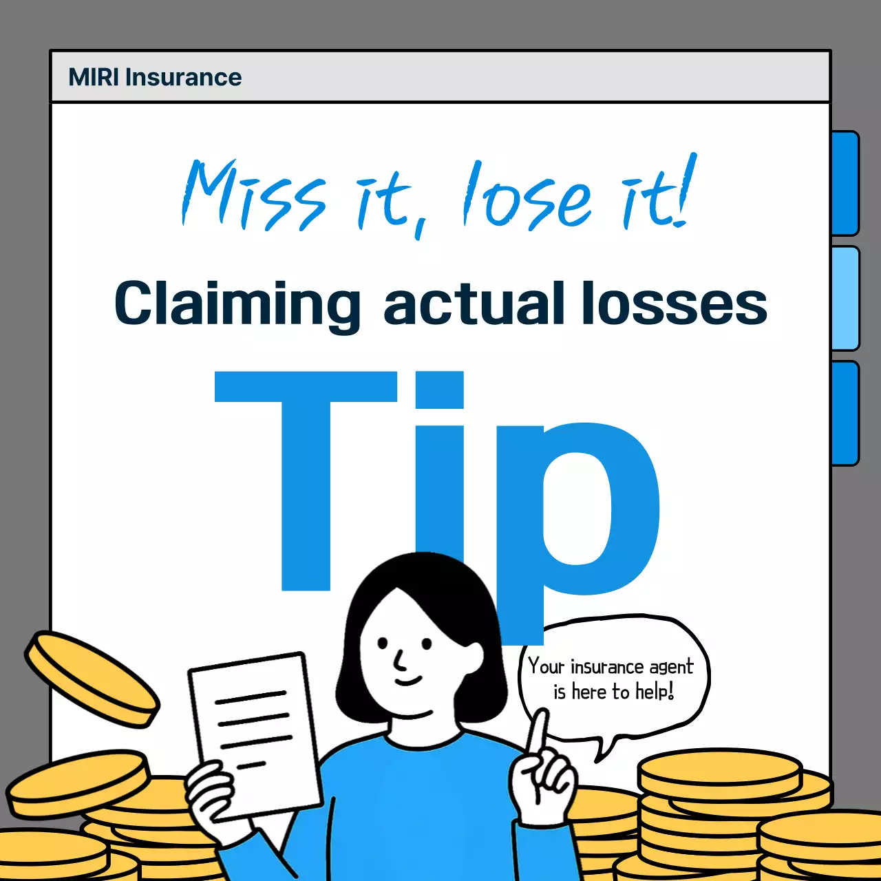 Entrega de informações sobre seguros Blue Clean