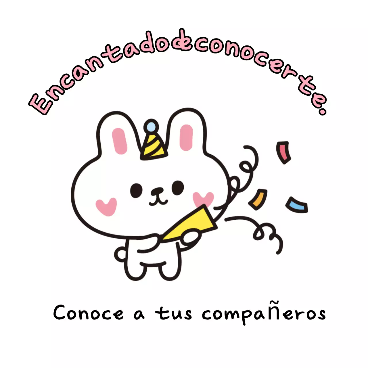 Saludos de personajes de bebé rosa