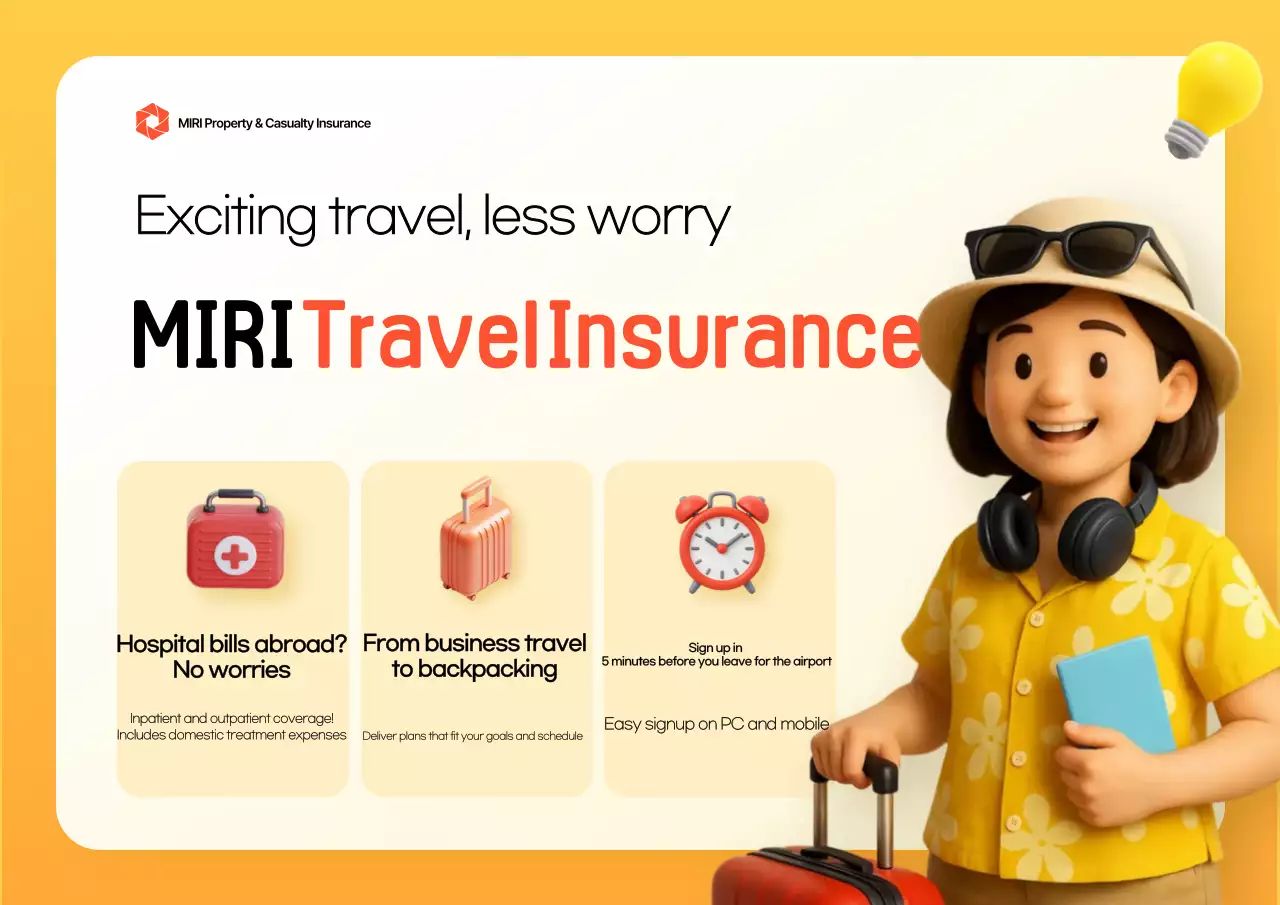 Khuyến mãi Bảo hiểm Du lịch Hiện đại Màu vàng