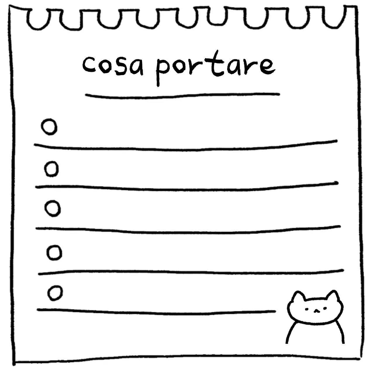 Promemoria semplice per la guida alla preparazione nera