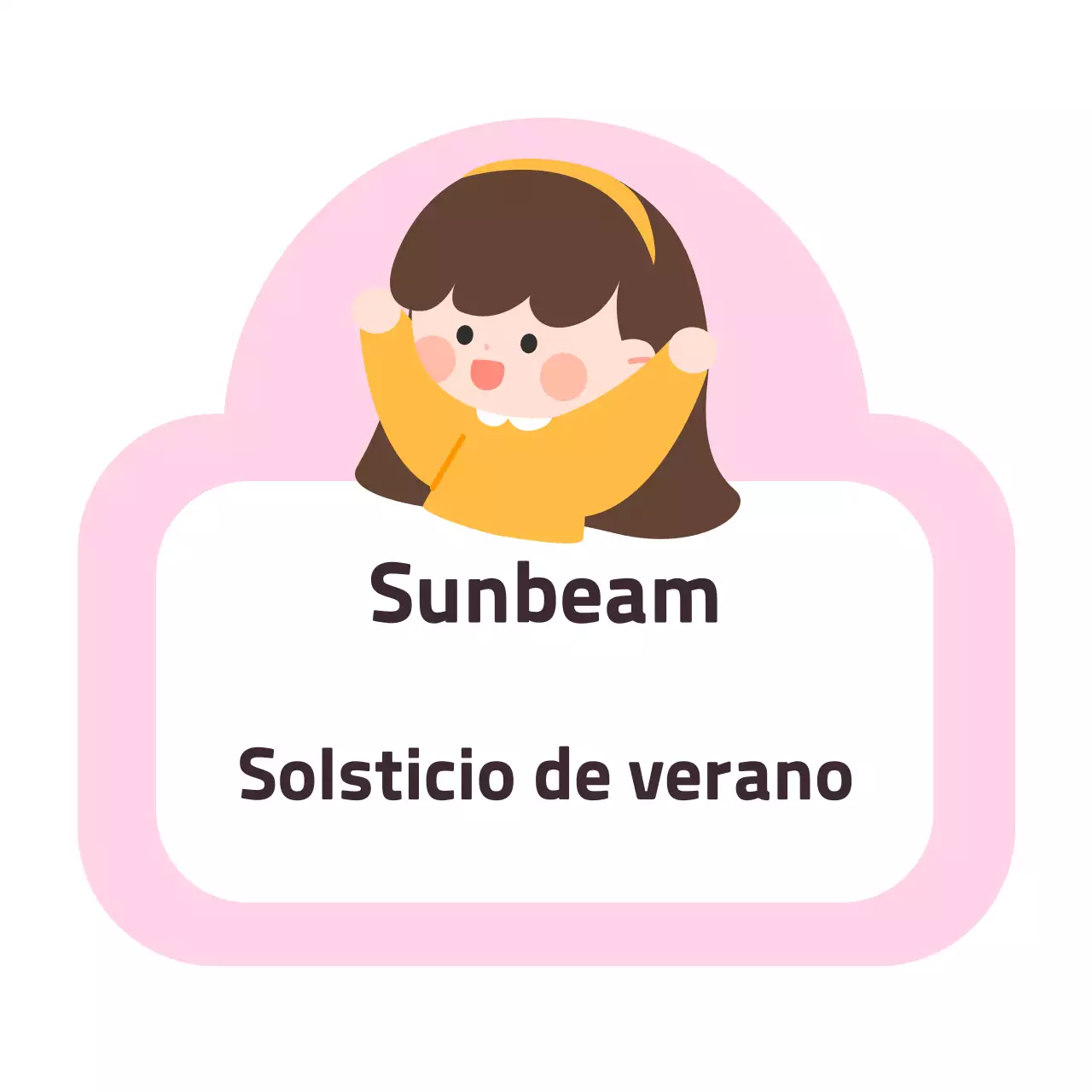 Pegatina rosa del Día del Niño con un bebé encantador