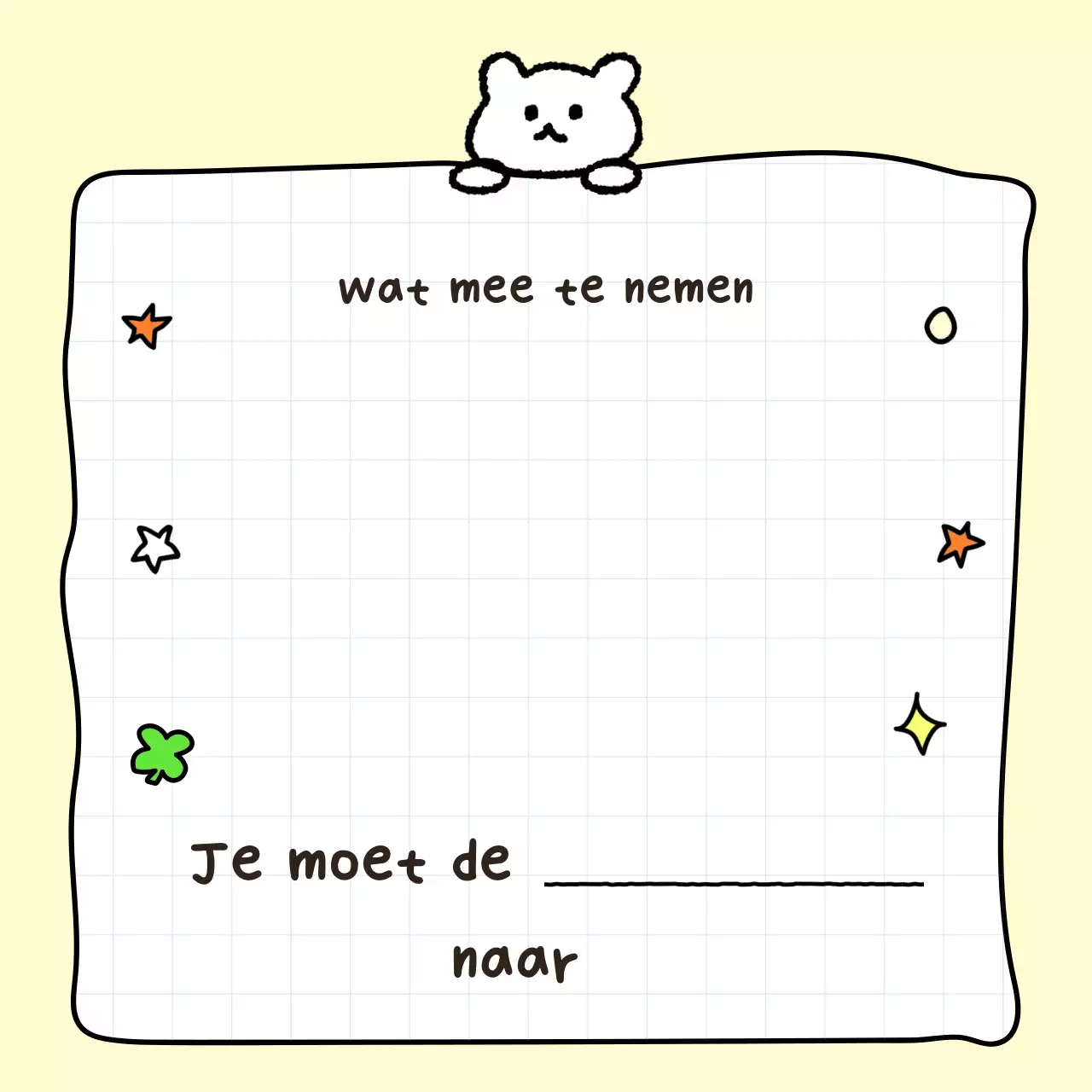 Ivory Baby's gids voor het voorbereiden van items Memo