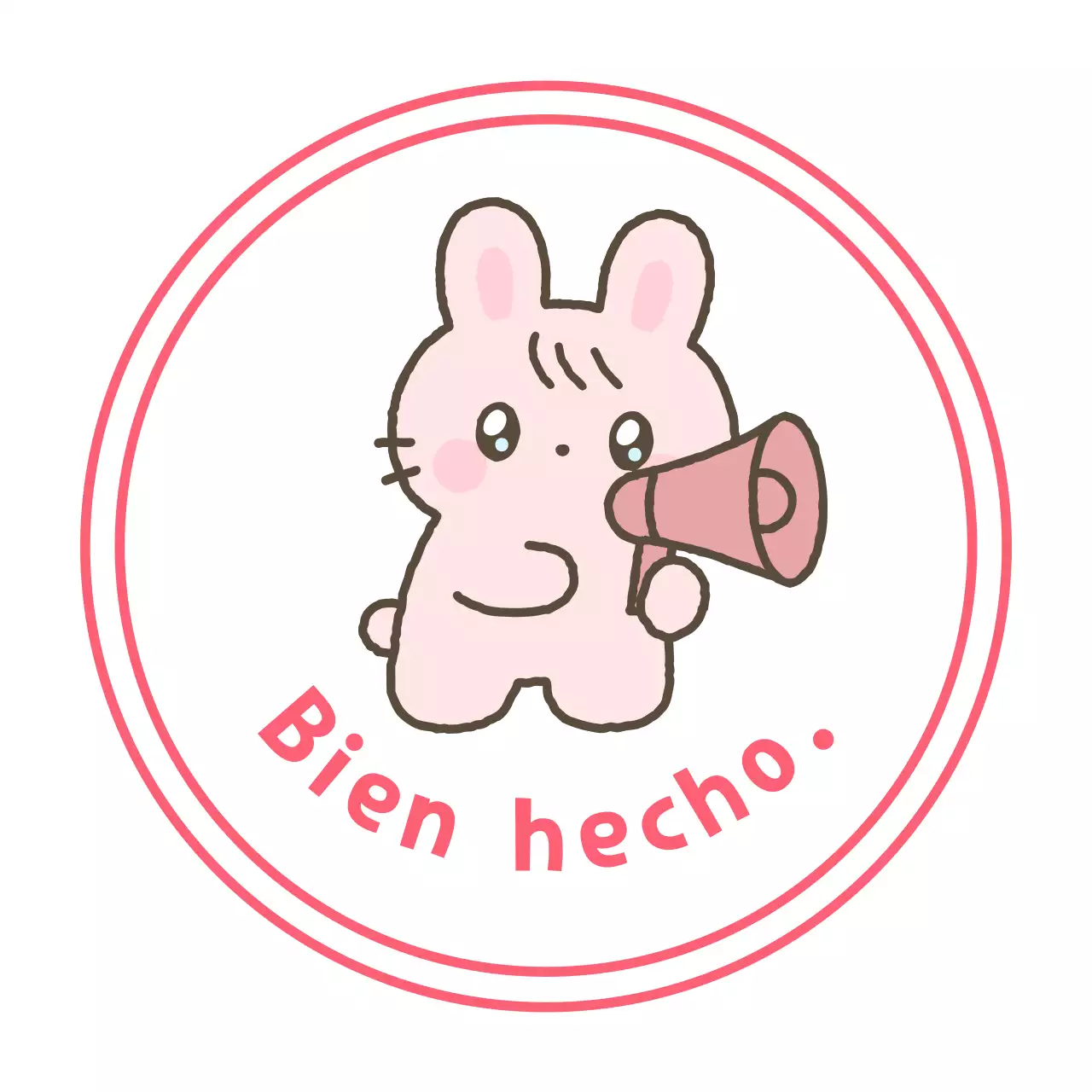 Pegatinas rosas de bebé animando