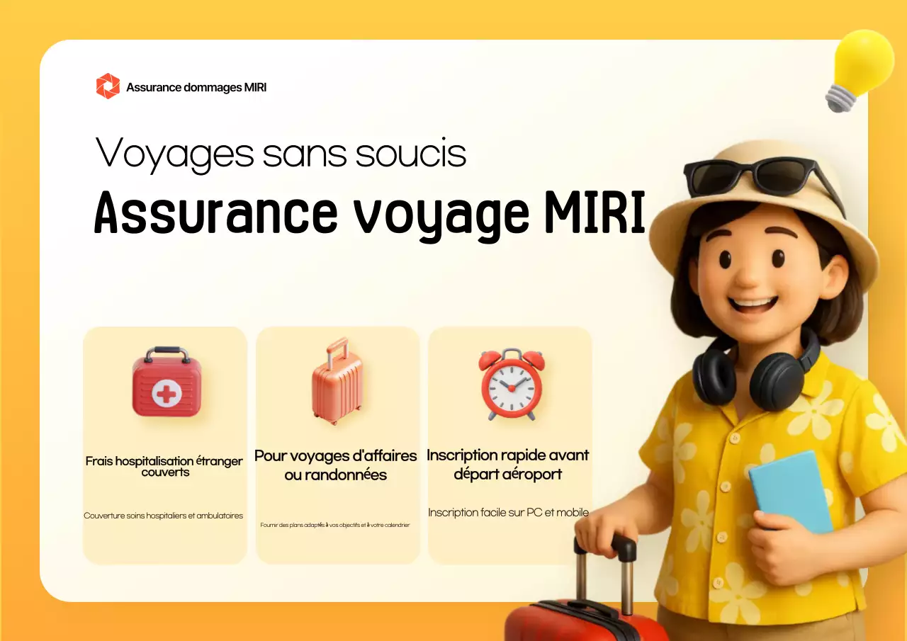 Promotion de l'assurance voyage moderne jaune