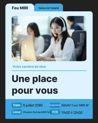 Promotion du salon de l'emploi Black Modern