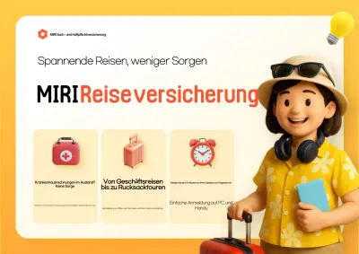 Yellow Modern Reiseversicherungsangebot