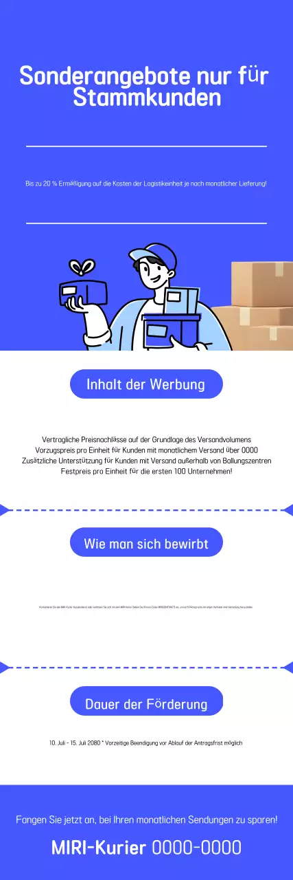 Blue Modern Logistics Werbeleitfaden