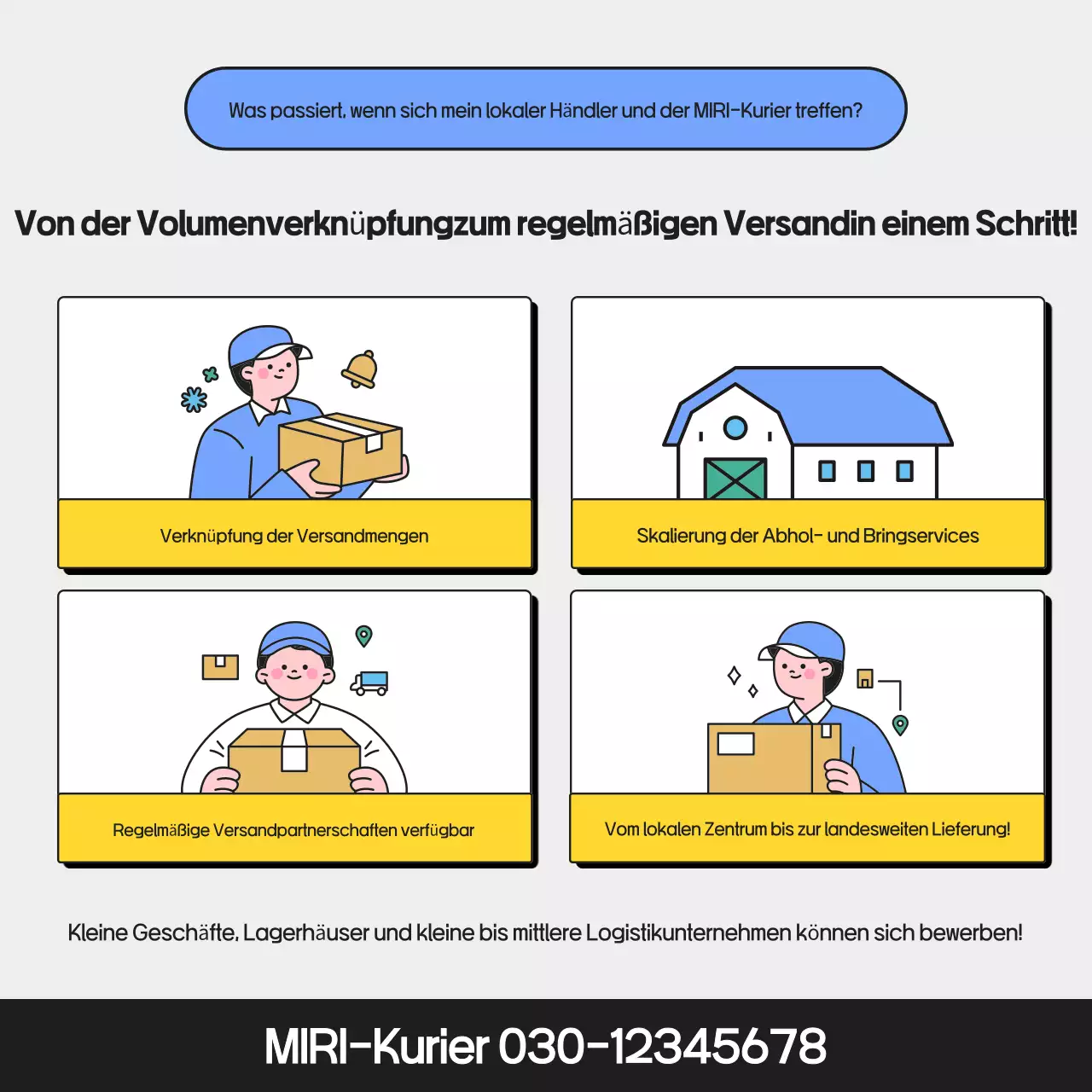 Werbeaktion für den Gray Clean Logistics Service