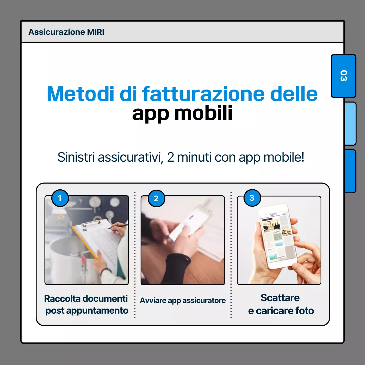 Consegna di informazioni assicurative Blue Clean