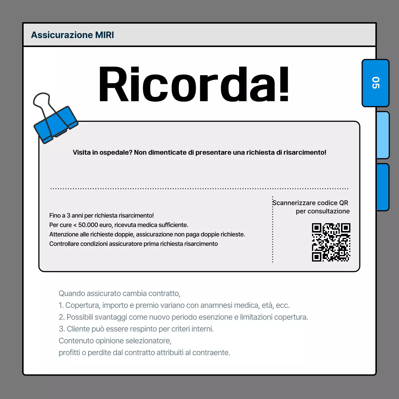 Consegna di informazioni assicurative Blue Clean