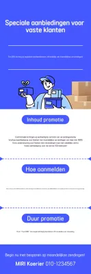 Promotiegids voor blauwe moderne logistiek