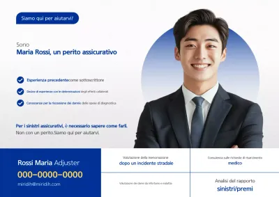 Pubblicità del perito assicurativo Blue Modern