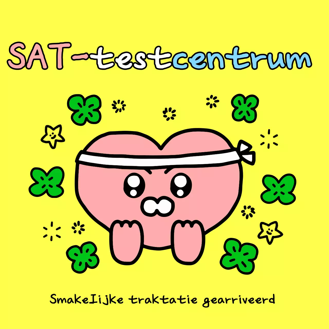 Gele baby juicht voor het toelatingsexamen voor de universiteit