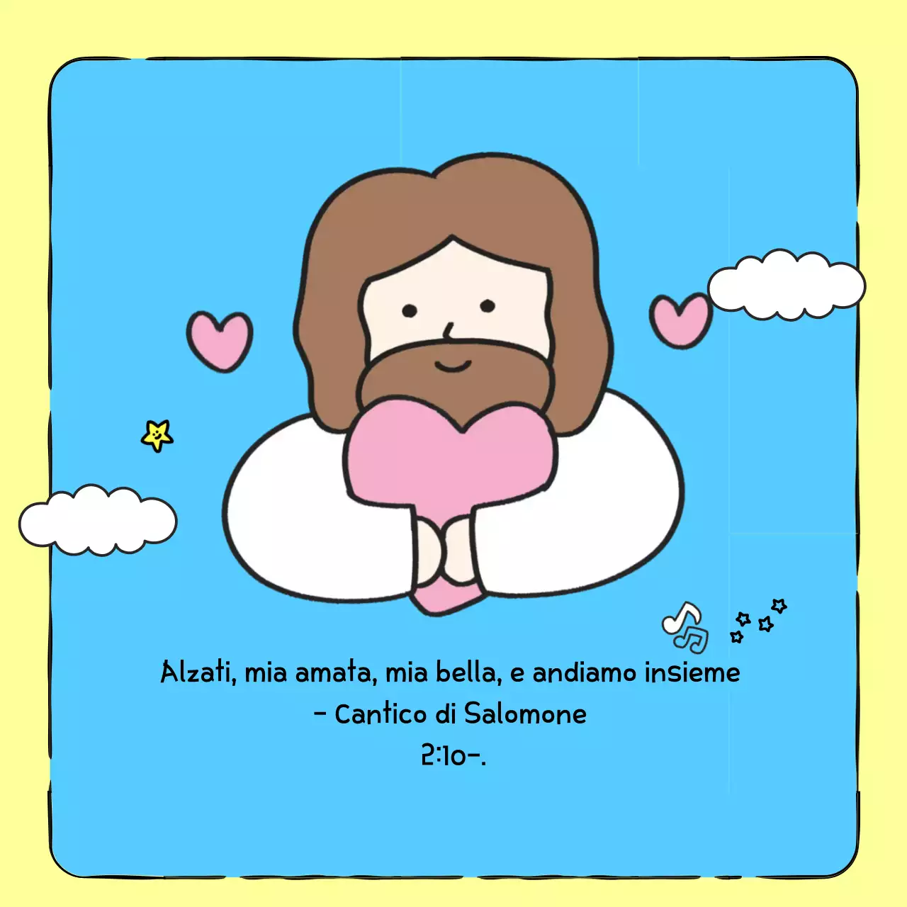 Poster del versetto biblico "Bambino azzurro"