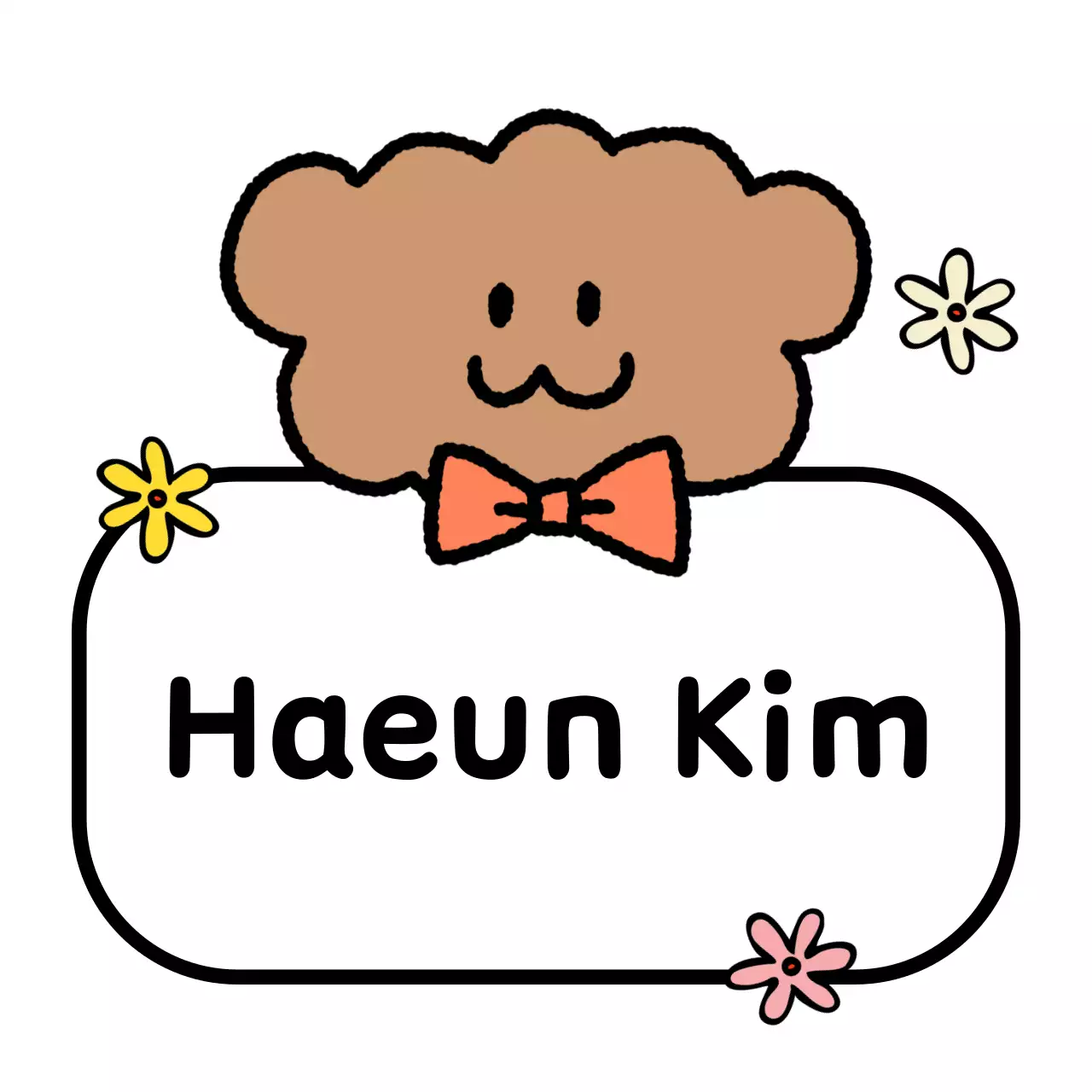 Bruine baby cartoon stickers