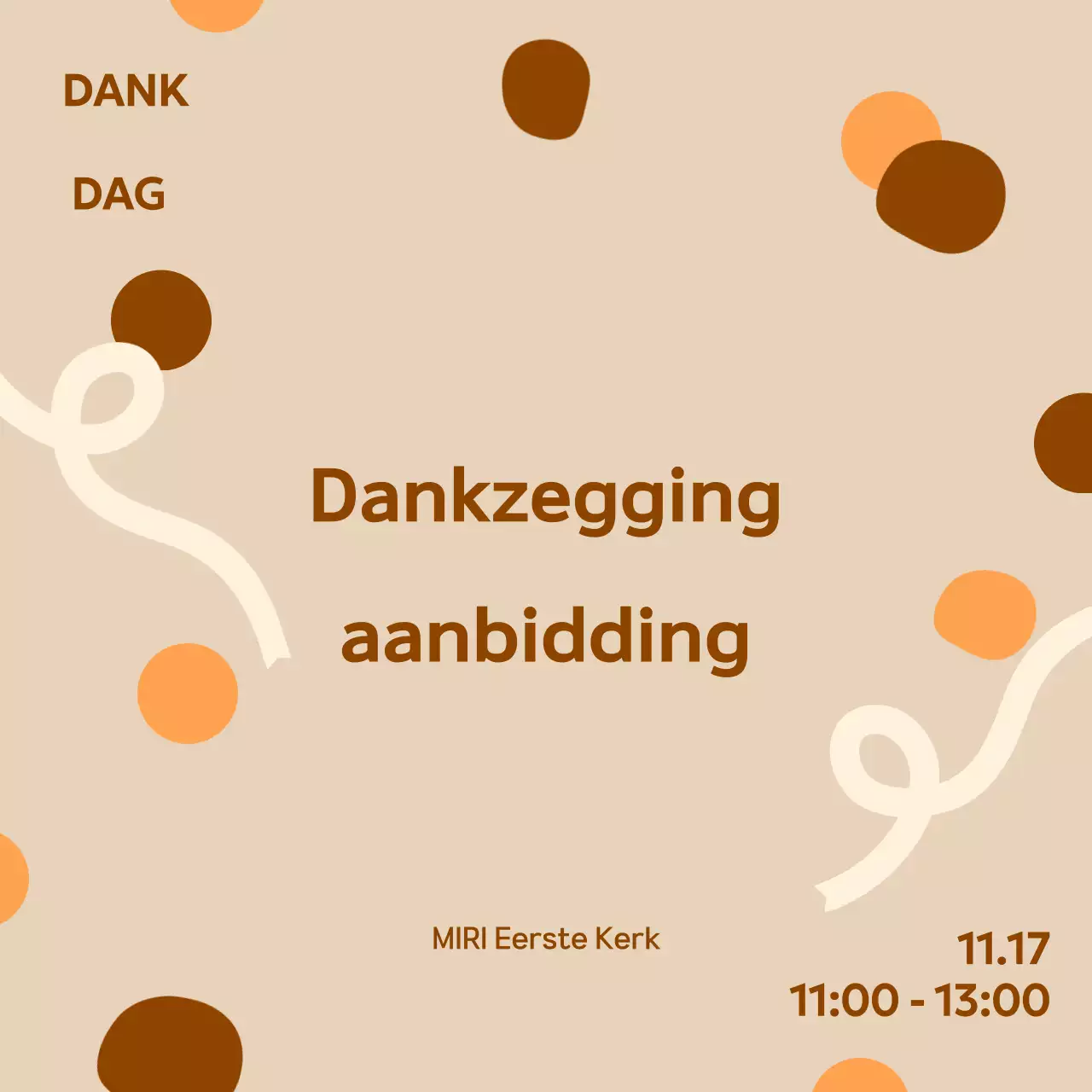 Beige Eenvoudige Dankbaarheid Aanbiddingsgids